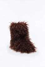 Freeze Faux Fur Booties - Black