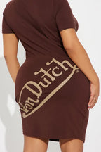 Von Dutch Wings T Shirt Mini Dress