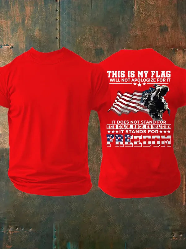 Men's  THIS IS MY FLAG  Print T-Shirt