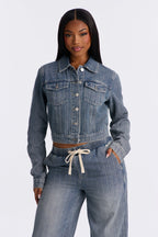 Want No Smoke Denim Jacket - Vintage Wash