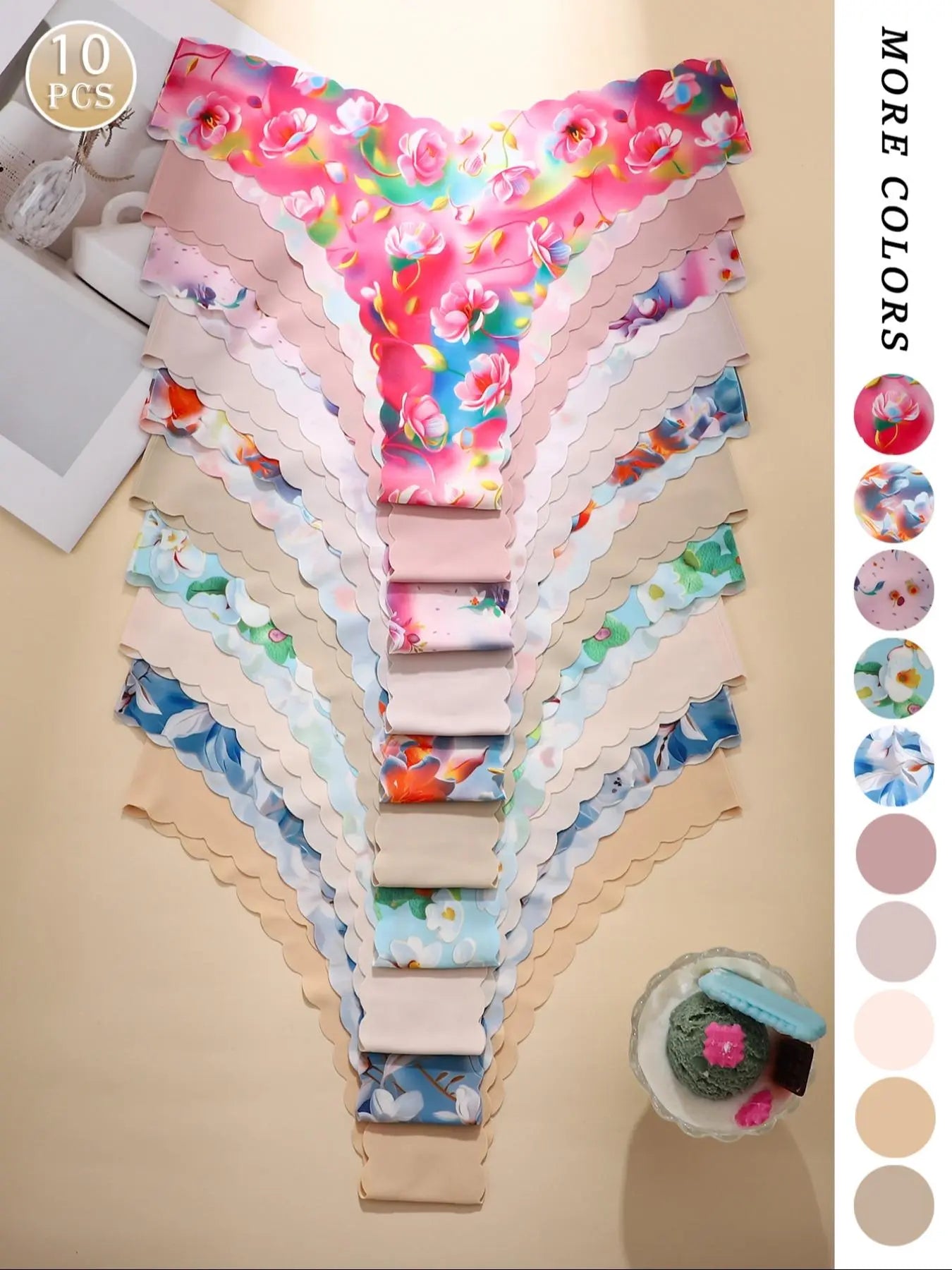 Women's Leopard & Floral Underwear Set - All Season Comfort