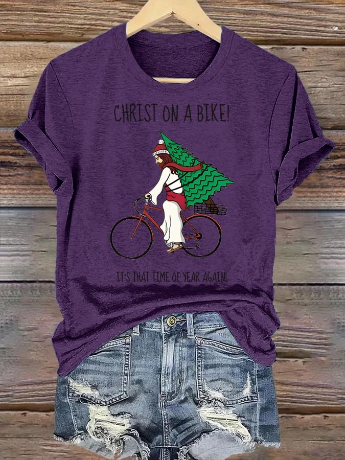 Women's  It's That Time Of Year Again Christian Washed  T-Shirt