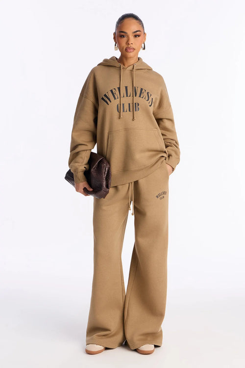 Body & Spirit Wellness Club Fleece Hoodie - Taupe