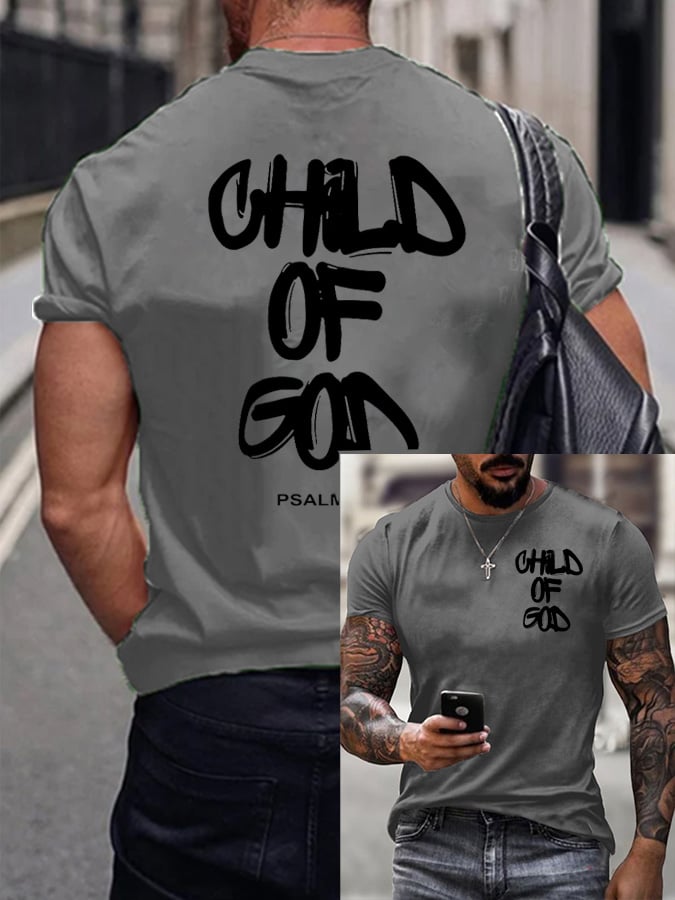 🔥Buy 3 Get 15% Off🔥Men's Child of God  Printed Casual T-Shirt
