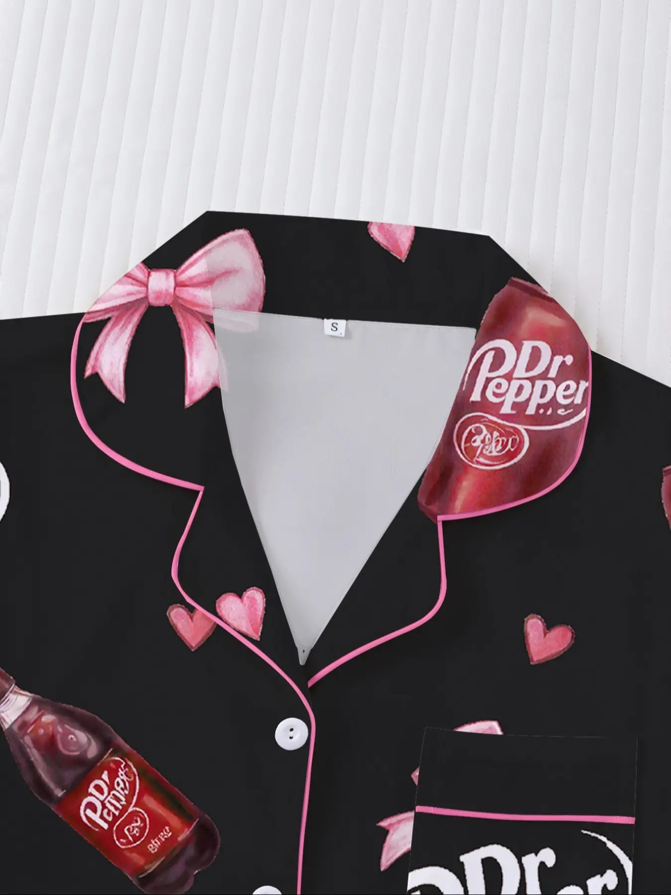 Women's Heart-shaped drink bottle Sleepwear Set