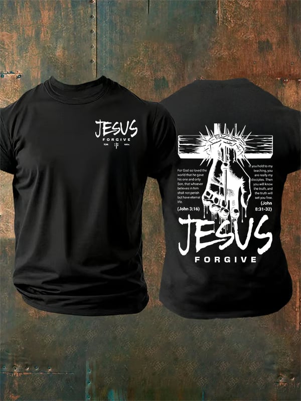 Men's   Jesus Loves You Chirtsian printing T-Shirt
