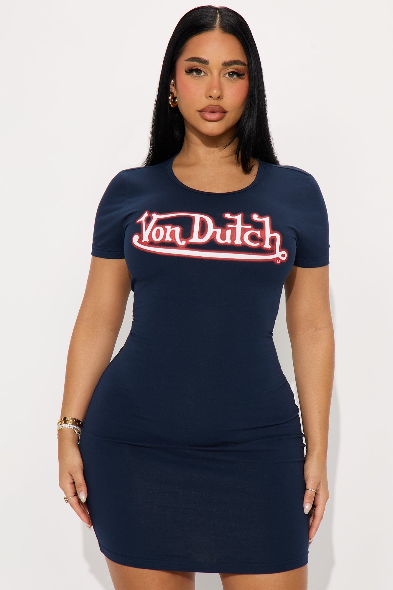 Von Dutch Chenille Patch Mini Dress