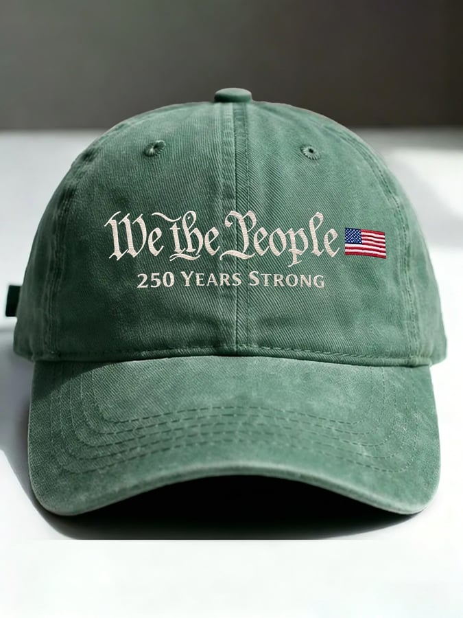 Retro We The People 250 Years Strong Print Baseball Cap