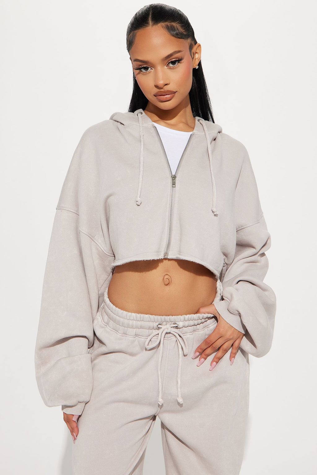 On The Go Fleece Pant Set - Blue