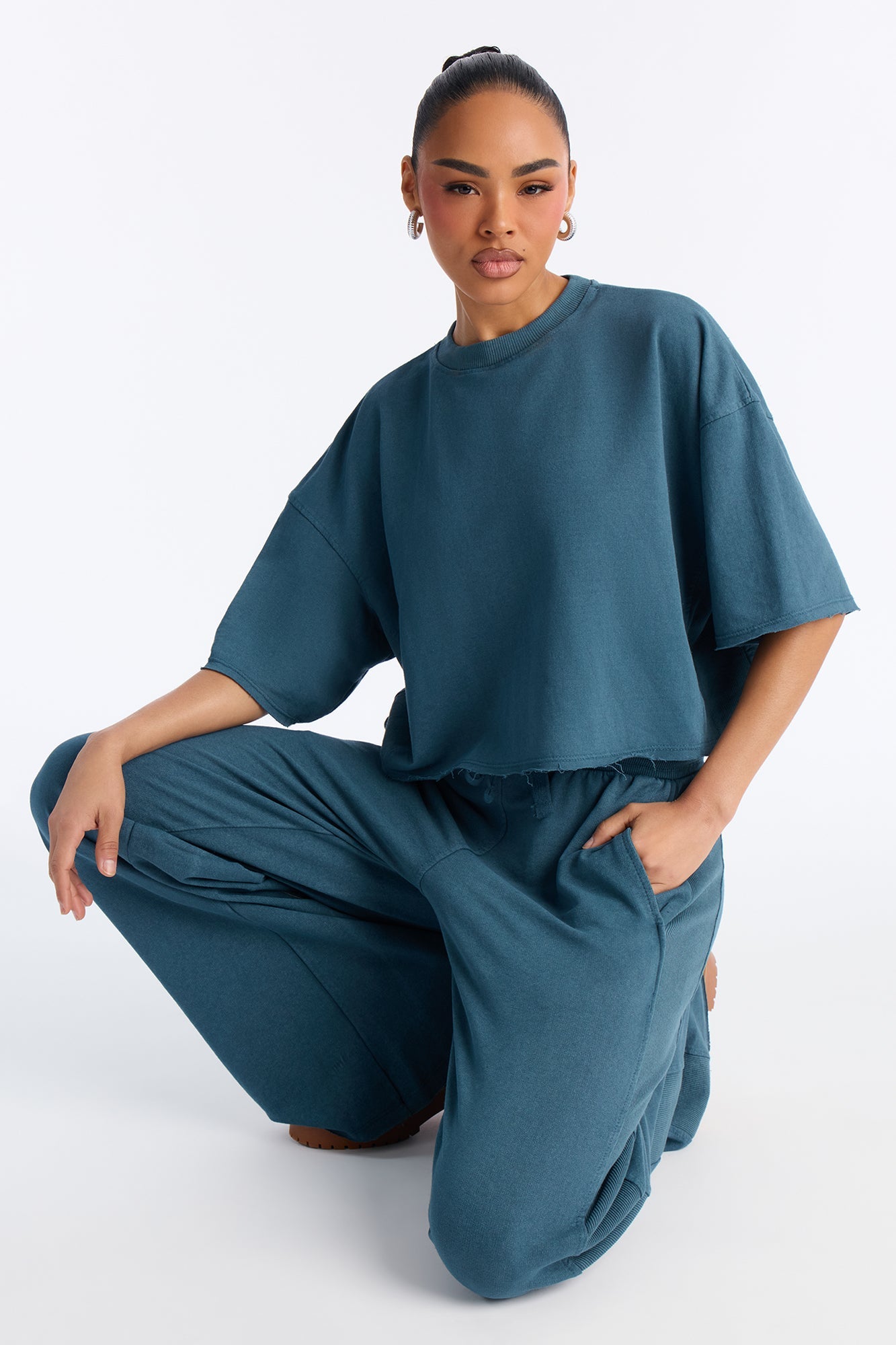Strollin' Around Pant Set - Charcoal