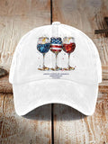 250th Anniversary Wine Glass Celebration Print Casual Hat