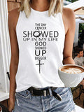 Women's Breast Cancer Awareness "Faith" Cross Tank Top