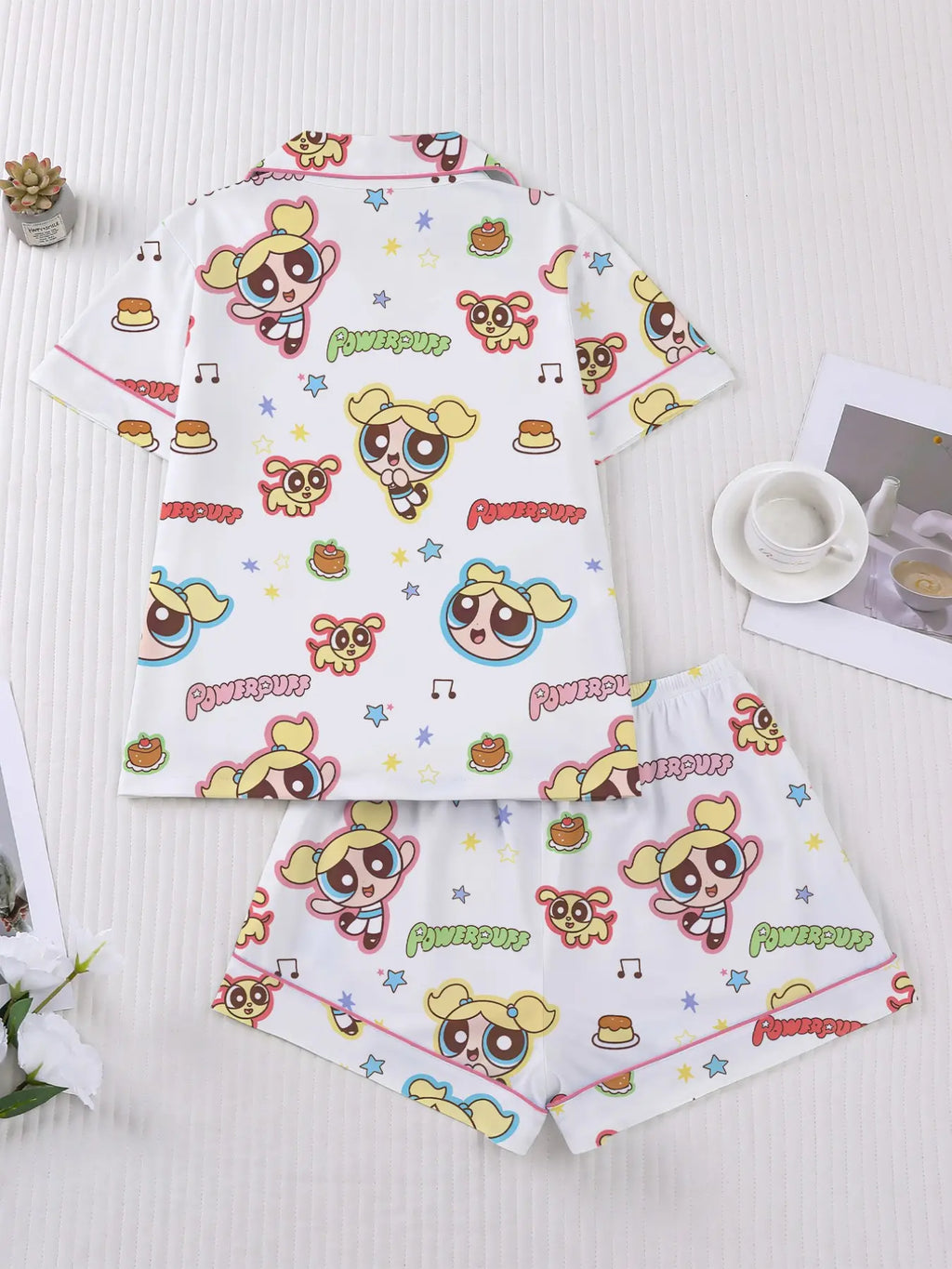 Flying Girl Print Women's Pajama Set