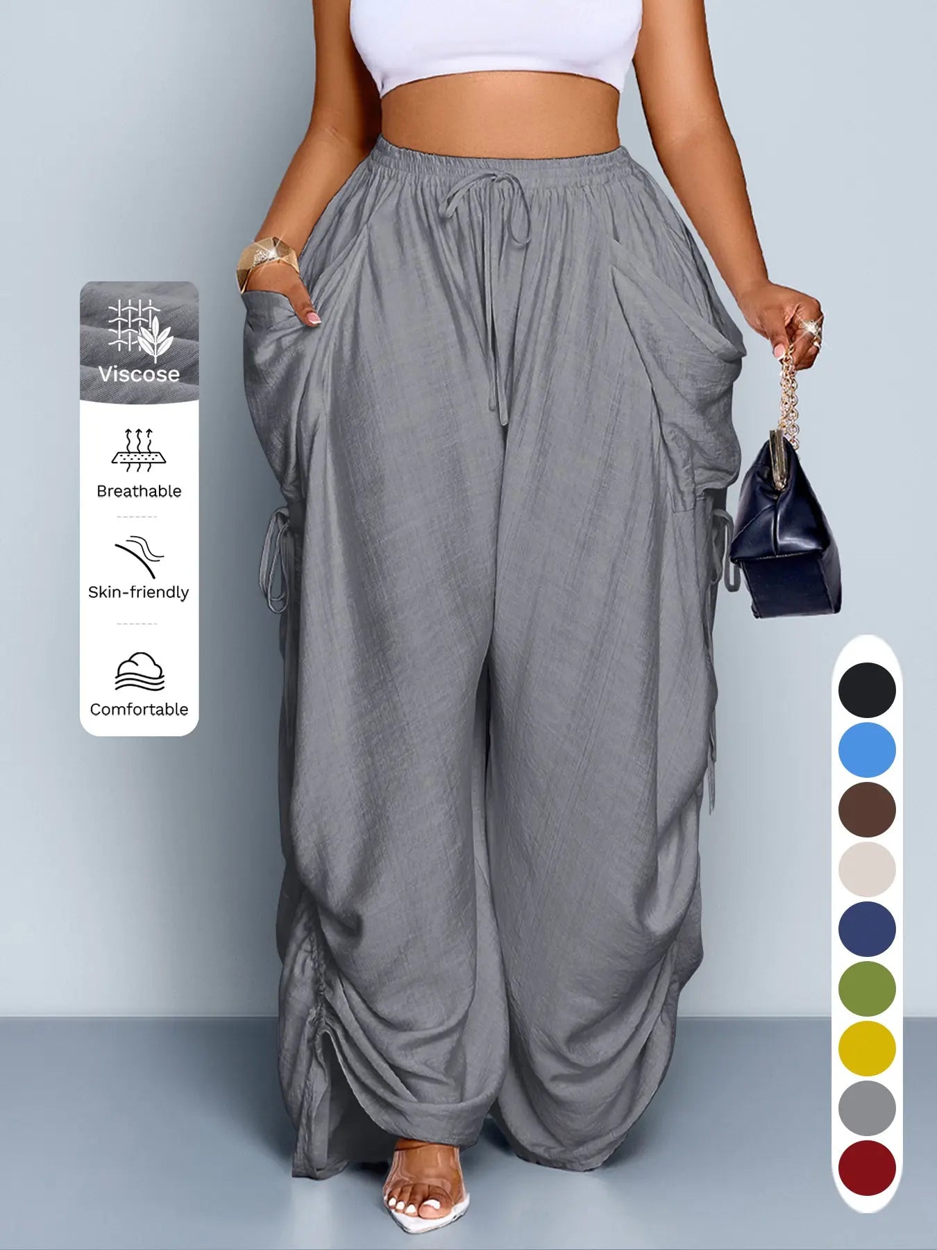 Women's Casual Loose-Fit Wide Leg Pants