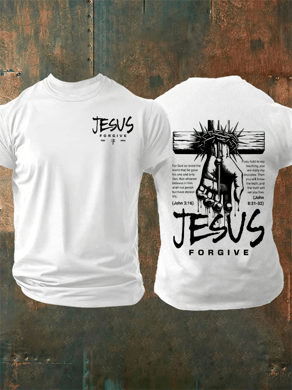 Men's   Jesus Loves You Chirtsian printing T-Shirt