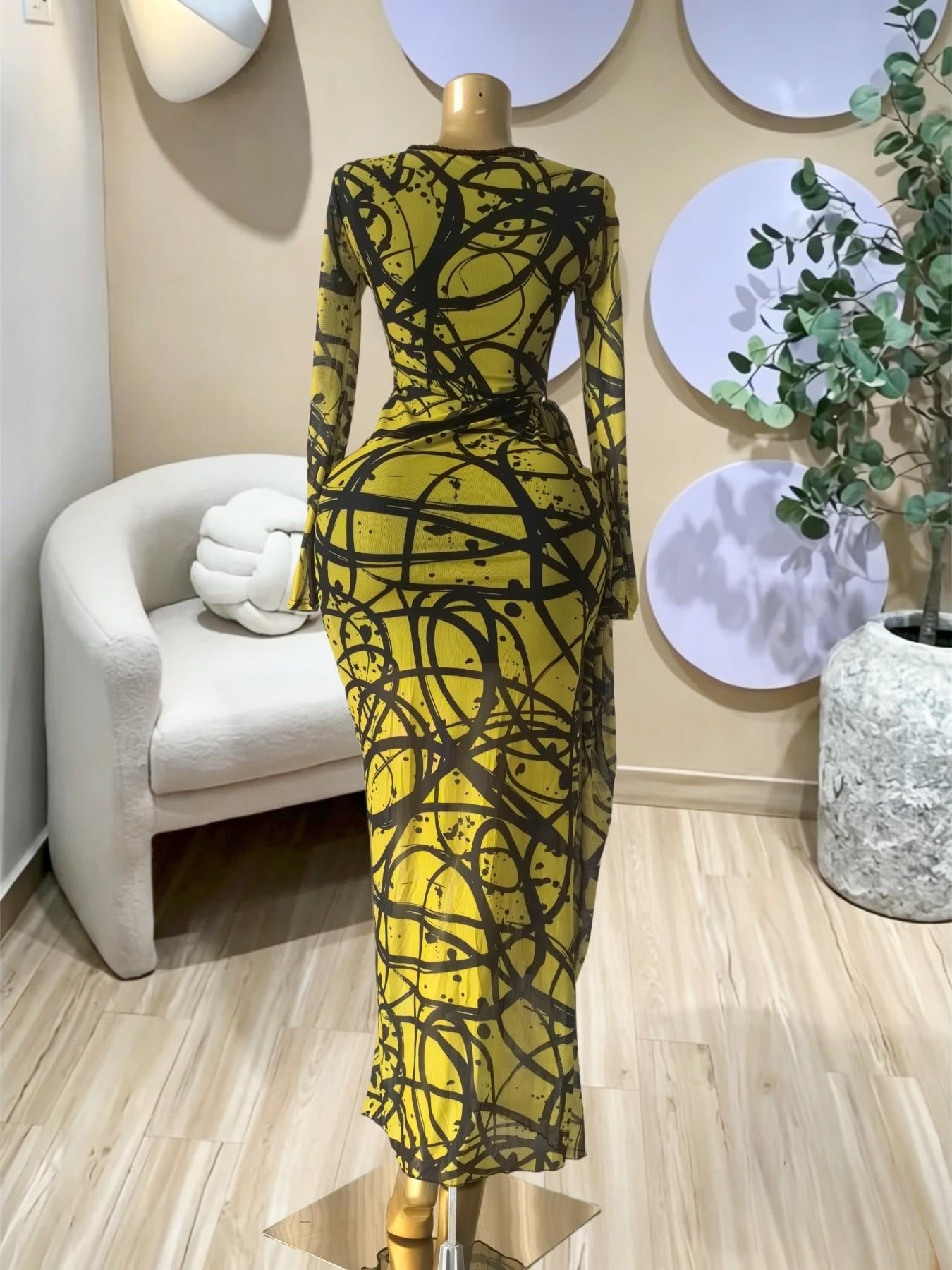 Elegant Women's Striped Pleated Long Sleeve Bodycon Maxi Prom Dress, Formal Wear, Fashion Birthday Party Outfit Evening Gown, Perfect for Special Occasions,Lady Casual Dress,Female Brunch Dresses,Graduation Dress, Print