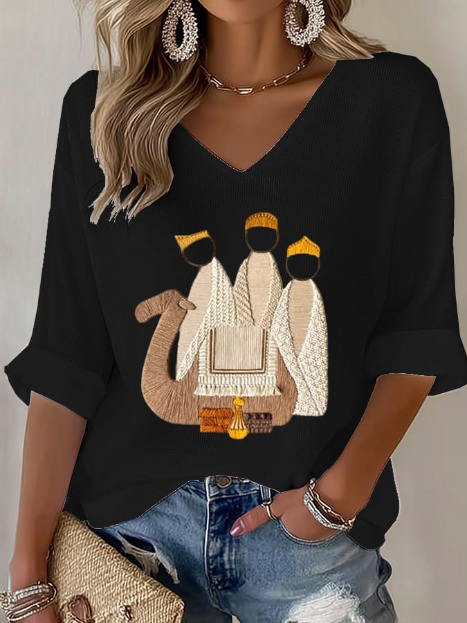 Women's Nativity Faith Print T-shirt