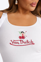 Von Dutch x Betty Boop Cherry Lips Ribbed Tank Top