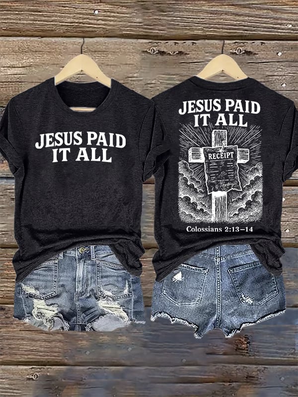 Women's  Jesus Paid It All Christian T-Shirt