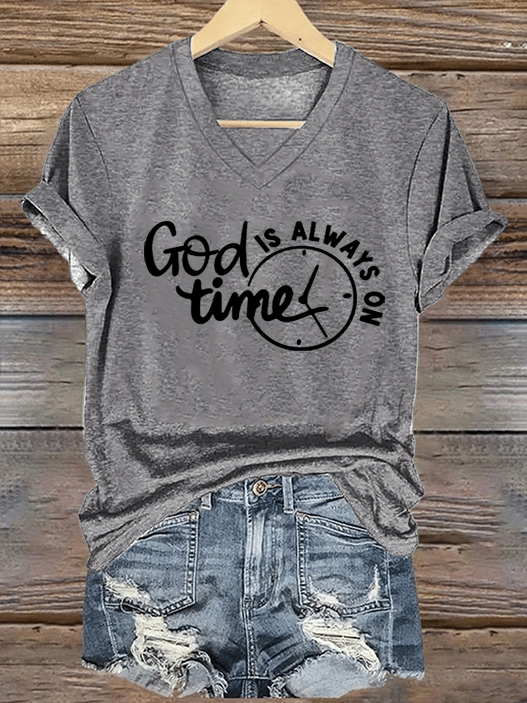 Women's God Is Always On Time T-Shirt