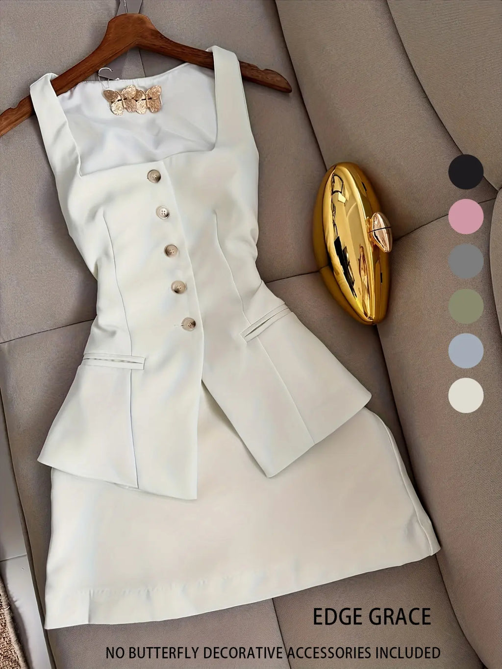 New Women's Short Skirt Two-Piece Set Vest Top Elegant Aesthetic Minimalist Casual Fashion, Stylish Summer Outfit, Perfect for Daily Wear Womenswear