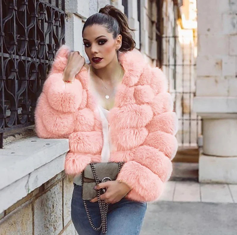 Manteau Glamour En Fourrure