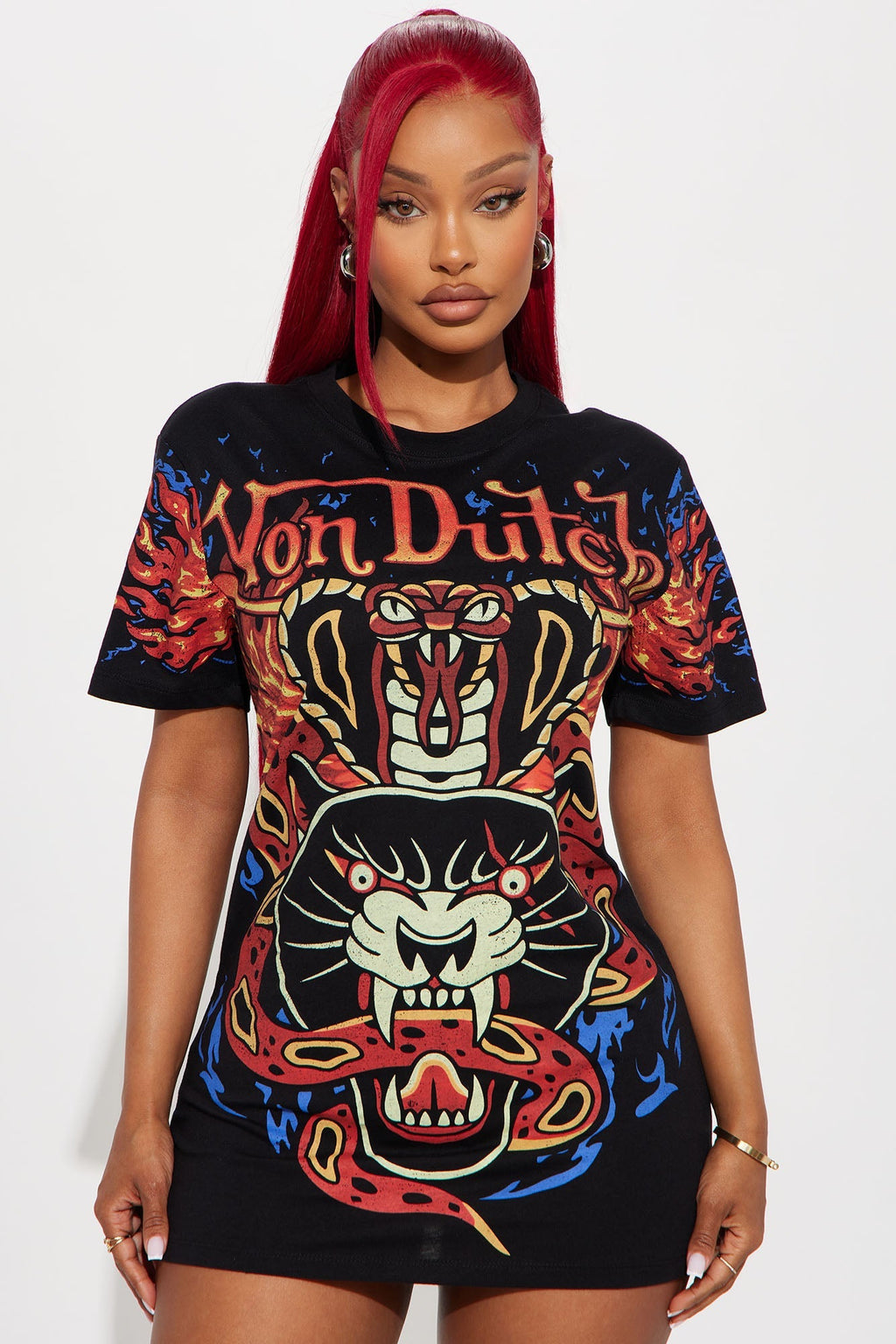 Von Dutch Flame T-Shirt Dress