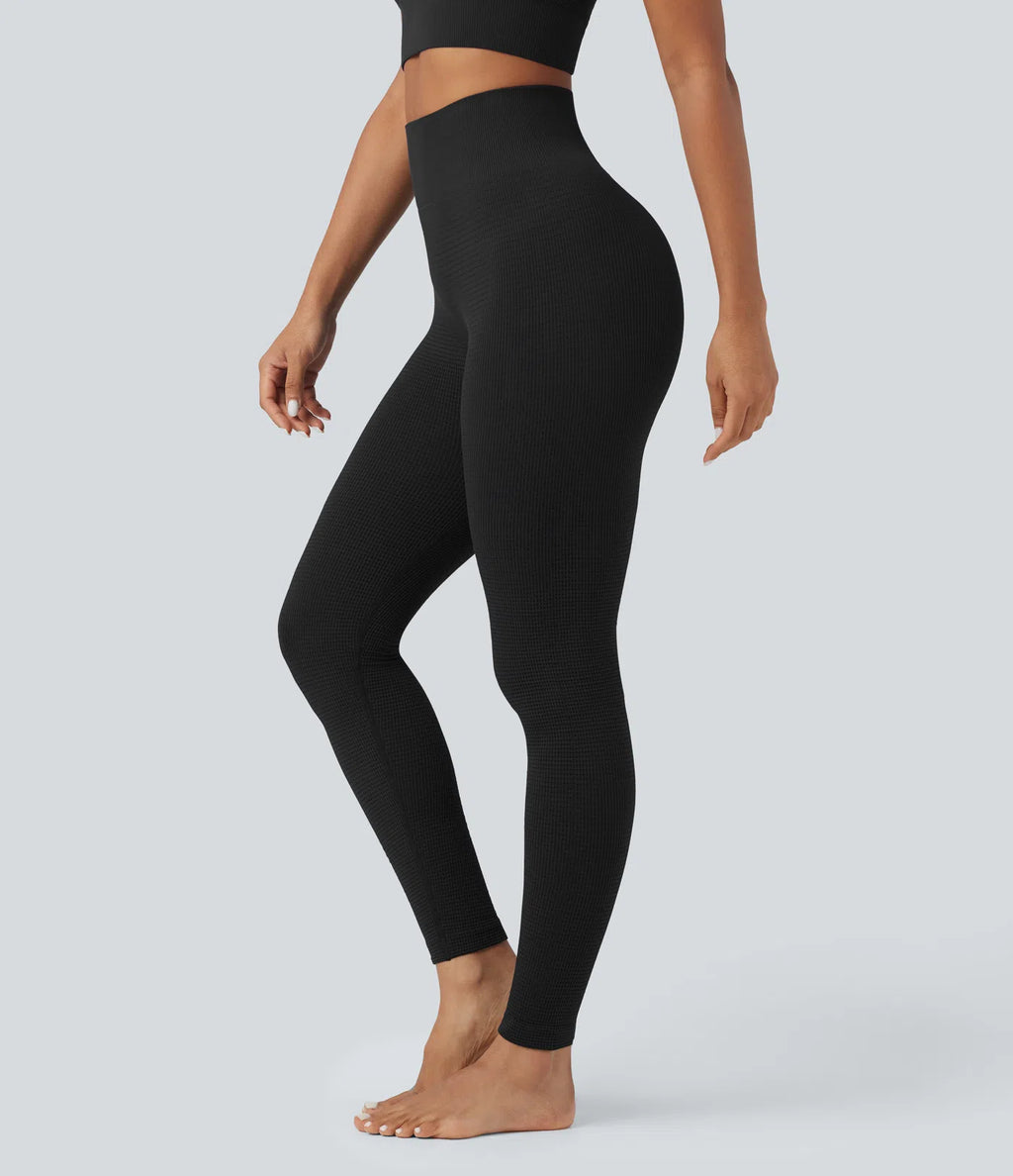 OneForm Seamless Flow Waffle High Waisted 7/8 Yoga Leggings