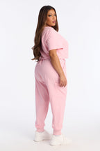 Full Shift Stretch Jogger Scrub Uniform Jumpsuit - Black