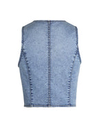 Women's Slim-Fit Denim Vest for Casual Summer Wear