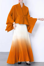 Elegant Pleated Skirt Two-Piece Set