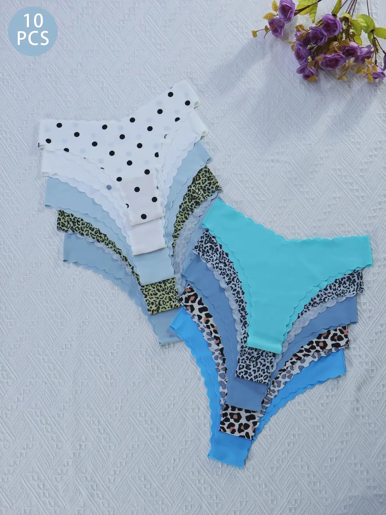 Women's Leopard & Floral Underwear Set - All Season Comfort