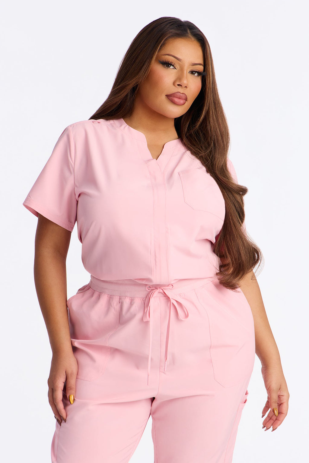 Full Shift Stretch Jogger Scrub Uniform Jumpsuit - Black