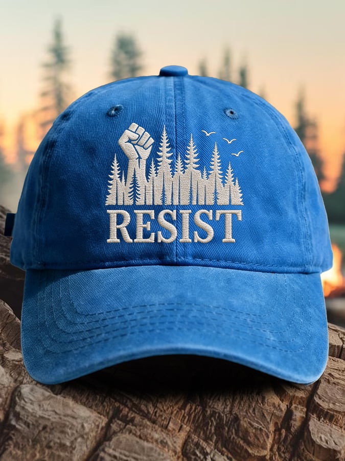 Retro Resist Save The Forest Service Print Baseball Cap