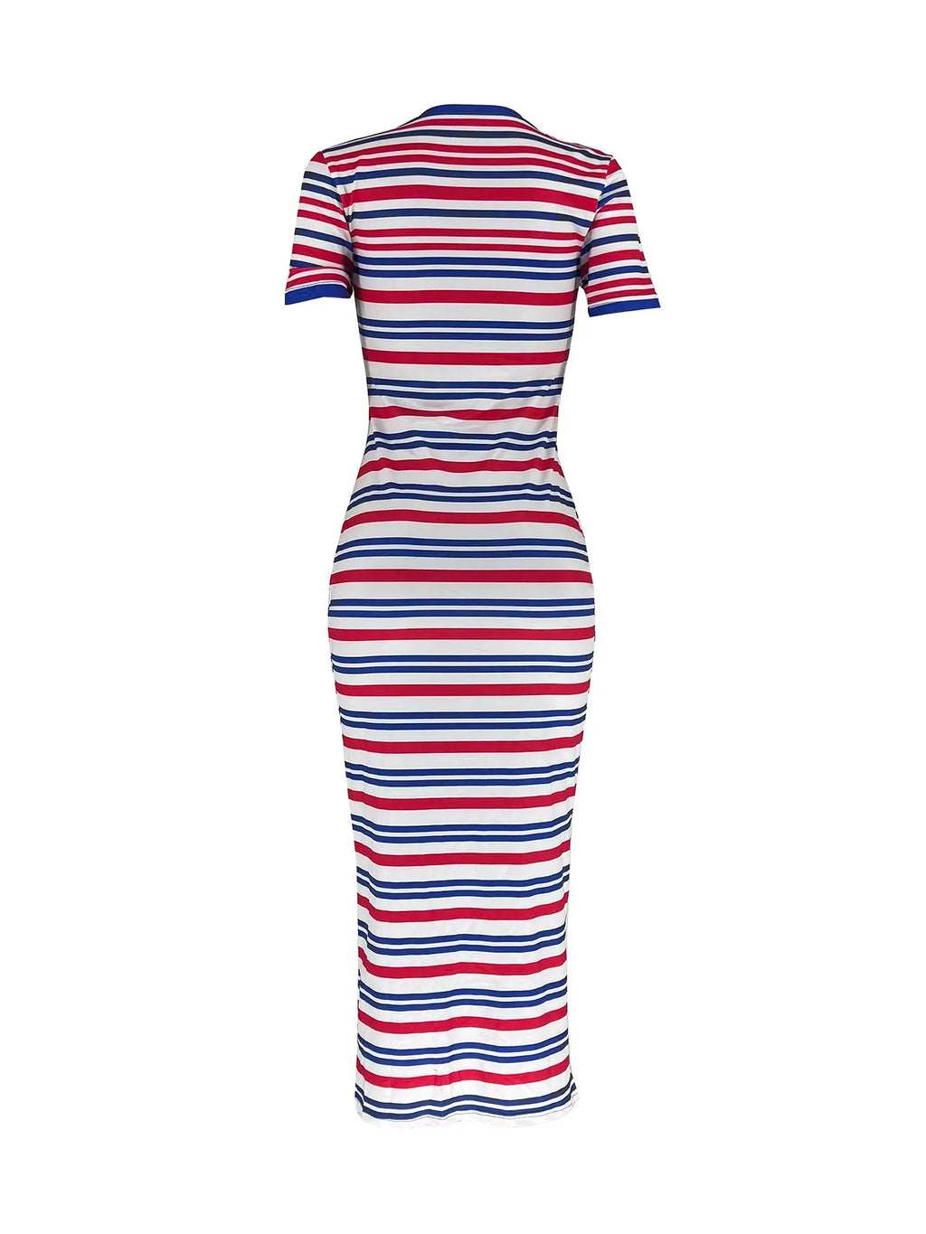 European Women's Summer New Fashion Chic Casual Striped Long Dress, Sleeveless Fitted Floral Pattern, Trendy Ladies' Clothing