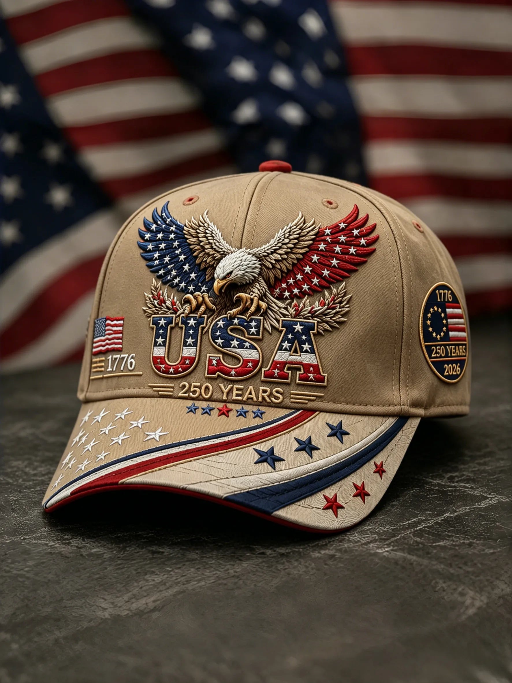 USA 250th Anniversary Printed Hat