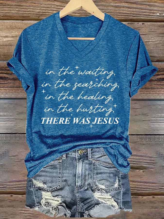 Women'S Casual Faith-Themed Printed Short-Sleeved T-Shirt