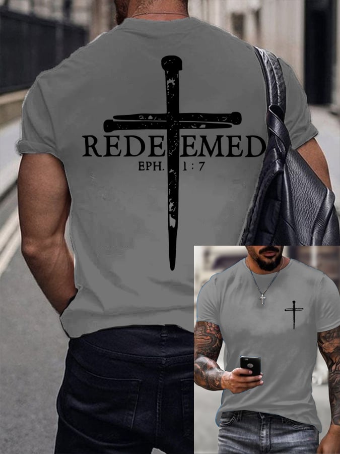 Men's Redemption And Forgiveness Print Short-Sleeved T-Shirt