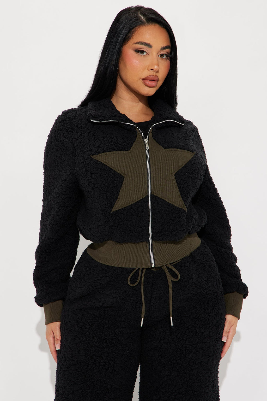 Eternal Star Sherpa Pant Set - Black