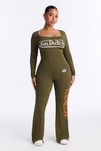 Von Dutch Babe Flare Leg Jumpsuit