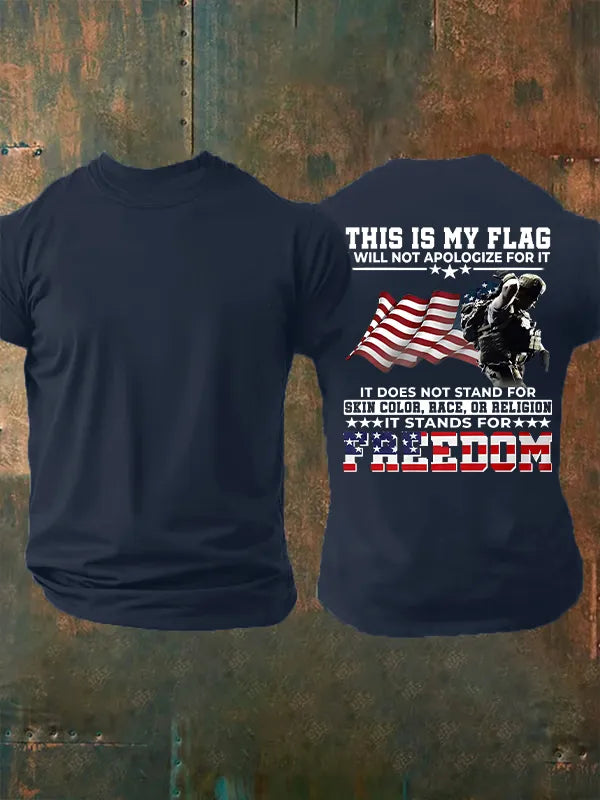 Men's  THIS IS MY FLAG  Print T-Shirt