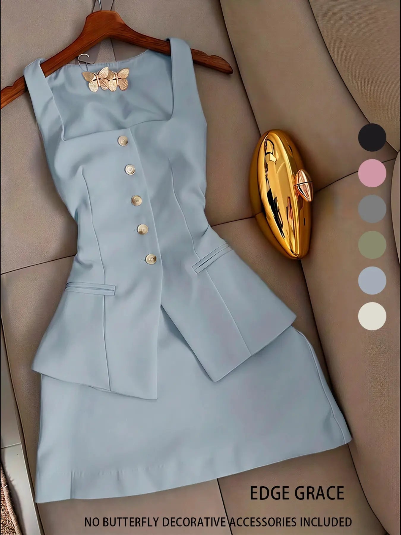 New Women's Short Skirt Two-Piece Set Vest Top Elegant Aesthetic Minimalist Casual Fashion, Stylish Summer Outfit, Perfect for Daily Wear Womenswear