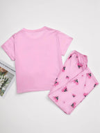 6 Counts Women's Heart & Butterfly Print Pyjama Set