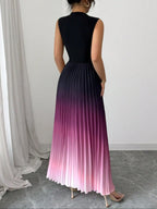 Women's Ombre Print Tank Dress, Elegant Sleeveless Dress for Party, Ladies' Clothes for All Seasons, Formal Dresses, Elegant Classy Flattering
