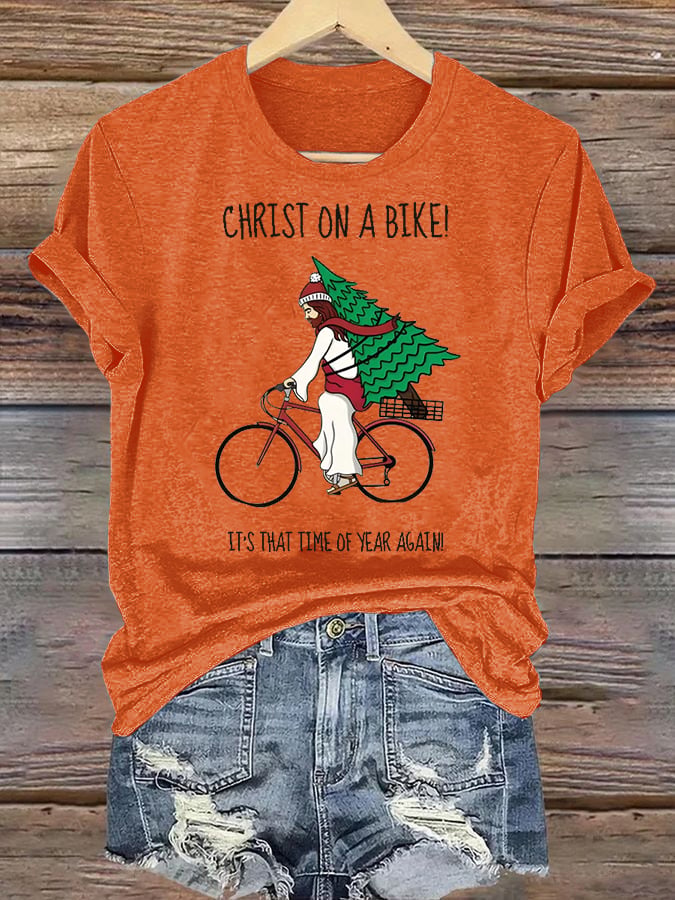 Women's  It's That Time Of Year Again Christian Washed  T-Shirt