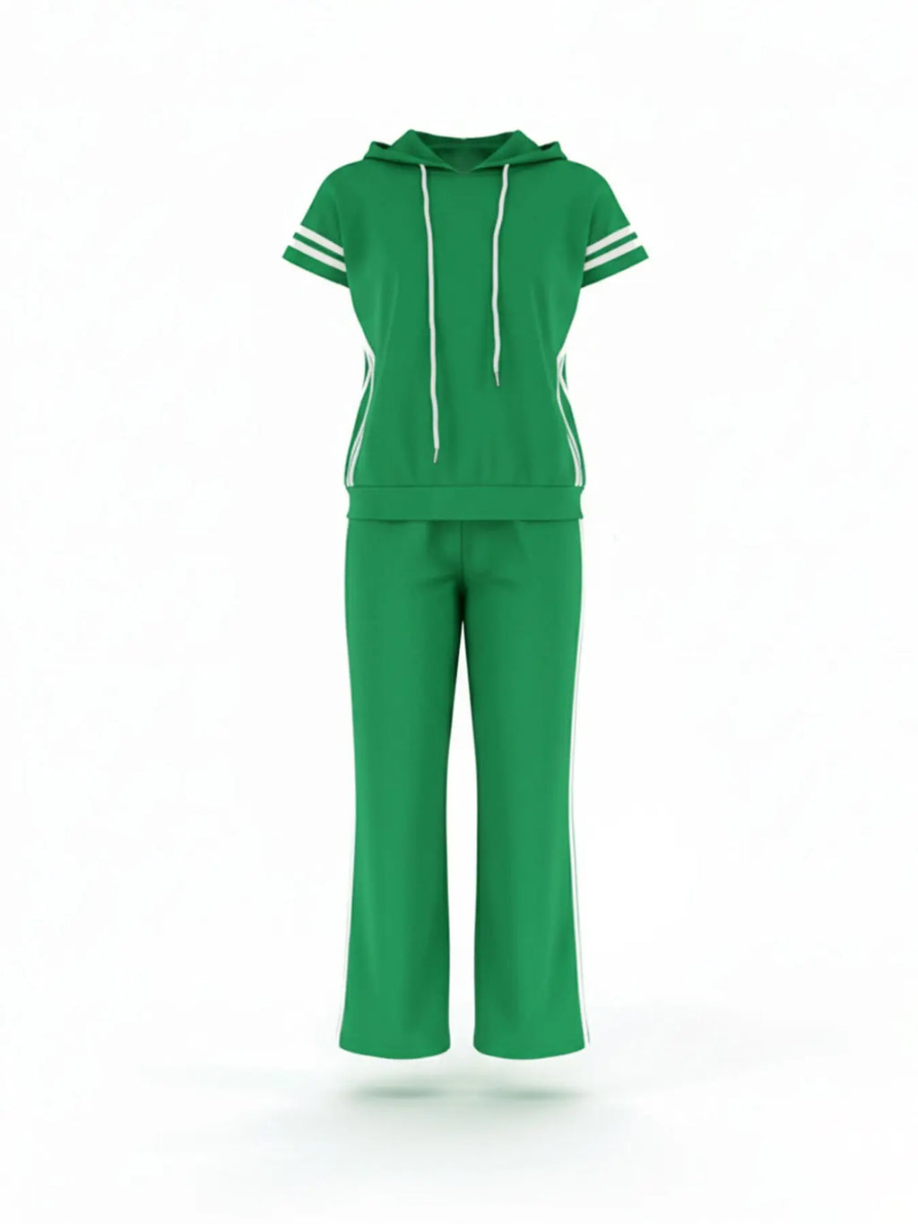 Women's Sporty Two-Piece Set, Comfortable Stylish Striped Hoodie & Loose Pants, Casual Streetwear, Athleisure Wear Set, Perfect for Daily Wear, Tracksuits