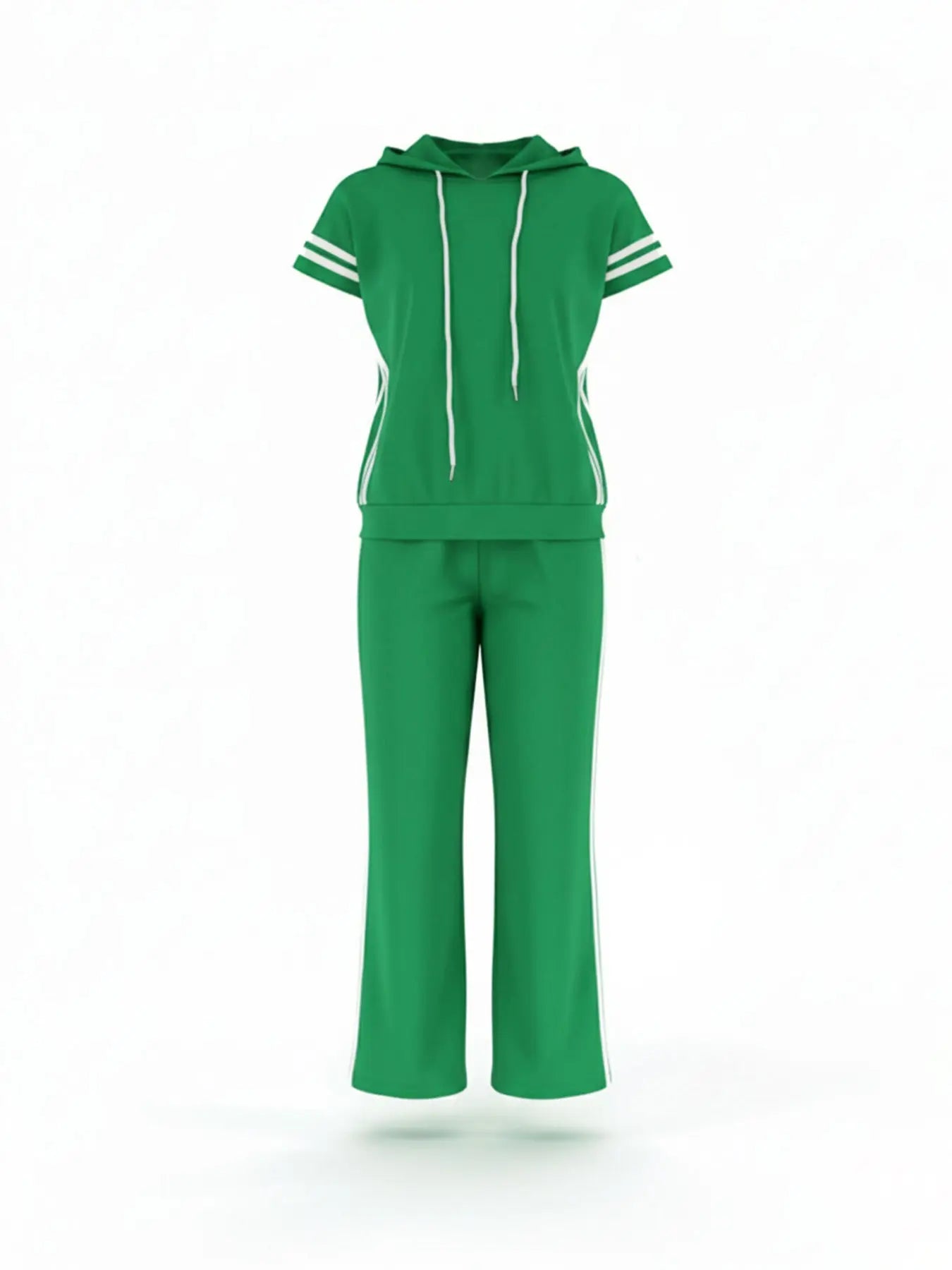 Women's Sporty Two-Piece Set, Comfortable Stylish Striped Hoodie & Loose Pants, Casual Streetwear, Athleisure Wear Set, Perfect for Daily Wear, Tracksuits