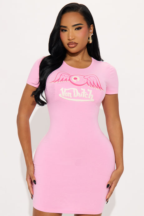 Von Dutch Wings T Shirt Mini Dress