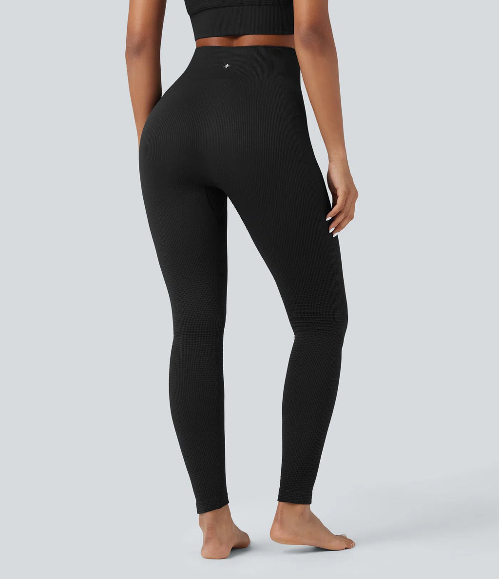 OneForm Seamless Flow Waffle High Waisted 7/8 Yoga Leggings