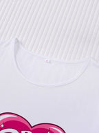 3-Piece Casual Sleepwear Set Pajamas Loungewear for Women Lady with Bow Print